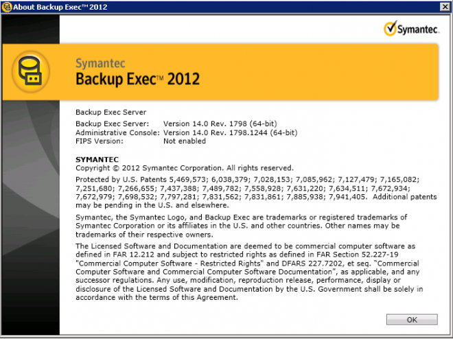 backup exec 2012 sp2